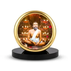 Car Desk/Table Top Ramakrishna Paramahamsa Metal Golden Photo Stand 2x2 Inches, Compact & Stylish Spiritual Display For Car, Home & Office (Pack Of 1) (F18694) Car Desk/Table Top Ramakrishna Paramahamsa Metal Golden Photo Stand 2x2 Inches, Compact & Stylish Spiritual Display For Car, Home & Office (Pack Of 1) (F18694)