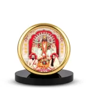 Car Desk/Table Top Kali Matha And Ramakrishna Paramahamsa Metal Golden Photo Stand  2x2 Inches, Compact & Stylish Spiritual Display For Car, Home & Office (Pack Of 1) (F18696)
