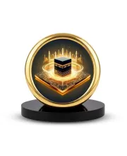 Car Desk/Table Top Mucca Masid Metal Golden Photo Stand  2x2 Inches, Compact & Stylish Spiritual Display For Car, Home & Office (Pack Of 1) (F18707)