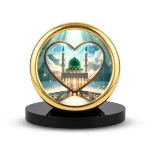 Car Desk/Table Top Mucca Masid Metal Golden Photo Stand 2x2 Inches, Compact & Stylish Spiritual Display For Car, Home & Office (Pack Of 1) (F18710) Car Desk/Table Top Mucca Masid Metal Golden Photo Stand 2x2 Inches, Compact & Stylish Spiritual Display For Car, Home & Office (Pack Of 1) (F18710)