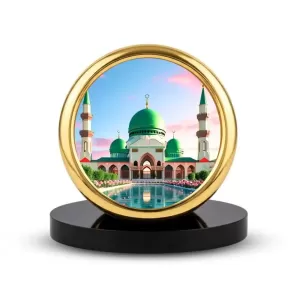 Car Desk/Table Top Mucca Masid Metal Golden Photo Stand 2x2 Inches, Compact & Stylish Spiritual Display For Car, Home & Office (Pack Of 1) (F18713) Car Desk/Table Top Mucca Masid Metal Golden Photo Stand 2x2 Inches, Compact & Stylish Spiritual Display For Car, Home & Office (Pack Of 1) (F18713)