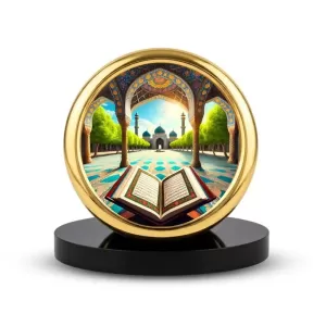 Car Desk/Table Top Mucca Masid Metal Golden Photo Stand 2x2 Inches, Compact & Stylish Spiritual Display For Car, Home & Office (Pack Of 1) (F18716) Car Desk/Table Top Mucca Masid Metal Golden Photo Stand 2x2 Inches, Compact & Stylish Spiritual Display For Car, Home & Office (Pack Of 1) (F18716)