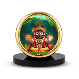 Car Desk/Table Top Lord Jagannath Metal Golden Photo Stand 2x2 Inches, Compact & Stylish Spiritual Display For Car, Home & Office (Pack Of 1) (F18753) Car Desk/Table Top Lord Jagannath Metal Golden Photo Stand 2x2 Inches, Compact & Stylish Spiritual Display For Car, Home & Office (Pack Of 1) (F18753)