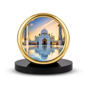 Car Desk/Table Top Mucca Masid Metal Golden Photo Stand 2x2 Inches, Compact & Stylish Spiritual Display For Car, Home & Office (Pack Of 1) (F18770) Car Desk/Table Top Mucca Masid Metal Golden Photo Stand 2x2 Inches, Compact & Stylish Spiritual Display For Car, Home & Office (Pack Of 1) (F18770)