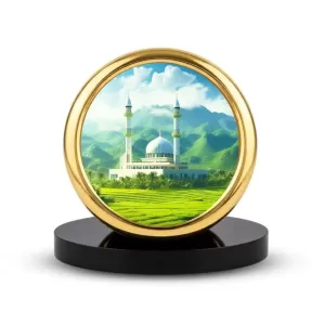 Car Desk/Table Top Mucca Masid Metal Golden Photo Stand 2x2 Inches, Compact & Stylish Spiritual Display For Car, Home & Office (Pack Of 1) (F18772) Car Desk/Table Top Mucca Masid Metal Golden Photo Stand 2x2 Inches, Compact & Stylish Spiritual Display For Car, Home & Office (Pack Of 1) (F18772)