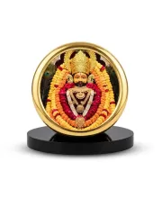 Car Desk/Table Top Khatu Shyam Metal Golden Photo Stand  2x2 Inches, Compact & Stylish Spiritual Display For Car, Home & Office (Pack Of 1) (F18781)