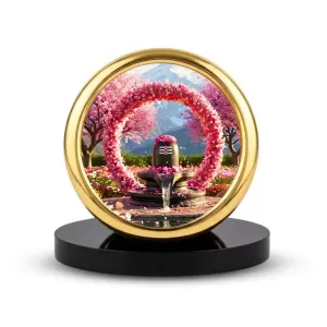 Car Desk/Table Top Lingam Metal Golden Photo Stand 2x2 Inches, Compact & Stylish Spiritual Display For Car, Home & Office (Pack Of 1) (F18782) Car Desk/Table Top Lingam Metal Golden Photo Stand 2x2 Inches, Compact & Stylish Spiritual Display For Car, Home & Office (Pack Of 1) (F18782)
