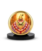 Car Desk/Table Top Khatu Shyam Metal Golden Photo Stand  2x2 Inches, Compact & Stylish Spiritual Display For Car, Home & Office (Pack Of 1) (F18791)