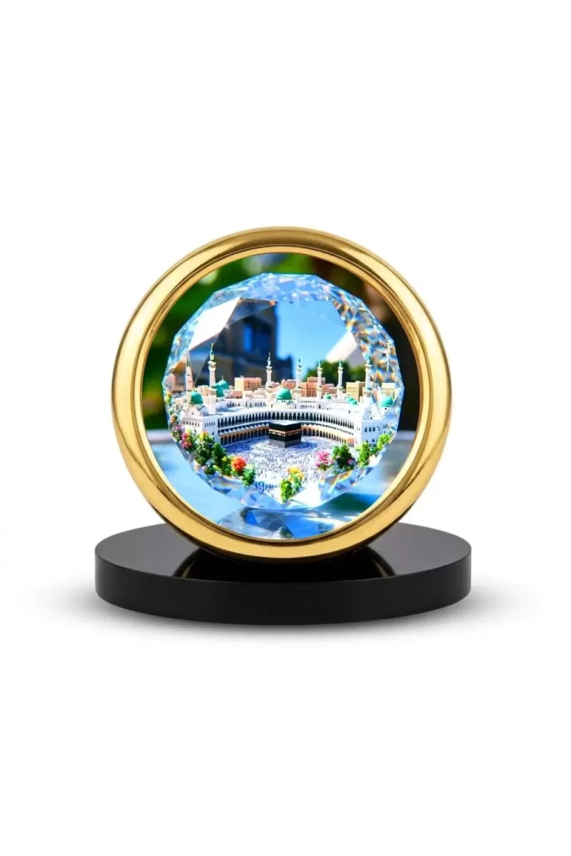 Car Desk/Table Top Mucca Masid Metal Golden Photo Stand  2x2 Inches, Compact & Stylish Spiritual Display For Car, Home & Office (Pack Of 1) (F18792)