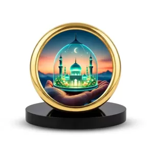 Car Desk/Table Top Mucca Masid Metal Golden Photo Stand 2x2 Inches, Compact & Stylish Spiritual Display For Car, Home & Office (Pack Of 1) (F18798) Car Desk/Table Top Mucca Masid Metal Golden Photo Stand 2x2 Inches, Compact & Stylish Spiritual Display For Car, Home & Office (Pack Of 1) (F18798)