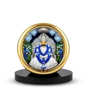 Car Desk/Table Top Khatu Shyam Metal Golden Photo Stand  2x2 Inches, Compact & Stylish Spiritual Display For Car, Home & Office (Pack Of 1) (F18805)
