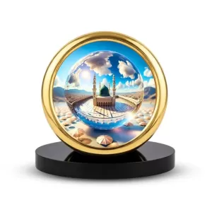 Car Desk/Table Top Mucca Masid Metal Golden Photo Stand 2x2 Inches, Compact & Stylish Spiritual Display For Car, Home & Office (Pack Of 1) (F18816) Car Desk/Table Top Mucca Masid Metal Golden Photo Stand 2x2 Inches, Compact & Stylish Spiritual Display For Car, Home & Office (Pack Of 1) (F18816)