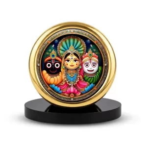 Car Desk/Table Top Lord Jagannath Metal Golden Photo Stand 2x2 Inches, Compact & Stylish Spiritual Display For Car, Home & Office (Pack Of 1) (F18853) Car Desk/Table Top Lord Jagannath Metal Golden Photo Stand 2x2 Inches, Compact & Stylish Spiritual Display For Car, Home & Office (Pack Of 1) (F18853)