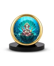 Car Desk/Table Top Lord Ganesha Metal Golden Photo Stand  2x2 Inches, Compact & Stylish Spiritual Display For Car, Home & Office (Pack Of 1) (F18862)