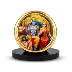 Car Desk/Table Top Lord Rama And Sita Metal Golden Photo Stand 2x2 Inches, Compact & Stylish Spiritual Display For Car, Home & Office (Pack Of 1) (F18907) Car Desk/Table Top Lord Rama And Sita Metal Golden Photo Stand 2x2 Inches, Compact & Stylish Spiritual Display For Car, Home & Office (Pack Of 1) (F18907)