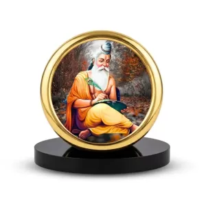 Car Desk/Table Top Vyasa Maharshi Metal Golden Photo Stand 2x2 Inches, Compact & Stylish Spiritual Display For Car, Home & Office (Pack Of 1) (F18910) Car Desk/Table Top Vyasa Maharshi Metal Golden Photo Stand 2x2 Inches, Compact & Stylish Spiritual Display For Car, Home & Office (Pack Of 1) (F18910)