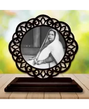 Car Desk/Table Top Shamsunnahar Mahmud Wooden Photo Stand  3x4 Inches, Compact & Stylish Spiritual Display For Car, Home & Office (Pack Of 1) (F19553)