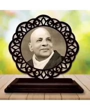 Car Desk/Table Top Swami Sivananda. Wooden Photo Stand  3x4 Inches, Compact & Stylish Spiritual Display For Car, Home & Office (Pack Of 1) (F19625)