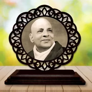 Car Desk/Table Top Swami Sivananda. Wooden Photo Stand  3x4 Inches, Compact & Stylish Spiritual Display For Car, Home & Office (Pack Of 1) (F19625)