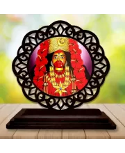 Car Desk/Table Top Goddess Kali Wooden Photo Stand  3x4 Inches, Compact & Stylish Spiritual Display For Car, Home & Office (Pack Of 1) (F19659)
