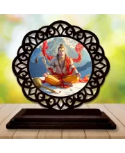 Car Desk/Table Top Lord Hanuman Wooden Photo Stand  3x4 Inches, Compact & Stylish Spiritual Display For Car, Home & Office (Pack Of 1) (F19697)