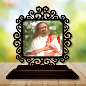 Car Desk/Table Top Sri Sri Ravi Shankar Wooden Photo Stand 3x4 Inches, Compact & Stylish Spiritual Display For Car, Home & Office (Pack Of 1) (F19778) Car Desk/Table Top Sri Sri Ravi Shankar Wooden Photo Stand 3x4 Inches, Compact & Stylish Spiritual Display For Car, Home & Office (Pack Of 1) (F19778)