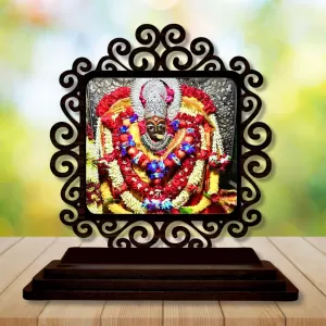 Car Desk/Table Top Maa Sharda Of Maihar Wooden Photo Stand 3x4 Inches, Compact & Stylish Spiritual Display For Car, Home & Office (Pack Of 1) (F19783) Car Desk/Table Top Maa Sharda Of Maihar Wooden Photo Stand 3x4 Inches, Compact & Stylish Spiritual Display For Car, Home & Office (Pack Of 1) (F19783)