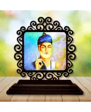 Car Desk/Table Top Kabir Das Wooden Photo Stand  3x4 Inches, Compact & Stylish Spiritual Display For Car, Home & Office (Pack Of 1) (F19787)