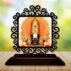 Car Desk/Table Top Lord Balaji Wooden Photo Stand 3x4 Inches, Compact & Stylish Spiritual Display For Car, Home & Office (Pack Of 1) (F19789) Car Desk/Table Top Lord Balaji Wooden Photo Stand 3x4 Inches, Compact & Stylish Spiritual Display For Car, Home & Office (Pack Of 1) (F19789)