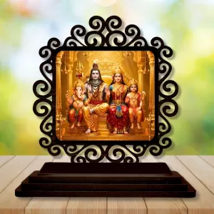 Car Desk/Table Top Lord Shiva And Parvathi Wooden Photo Stand 3x4 Inches, Compact & Stylish Spiritual Display For Car, Home & Office (Pack Of 1) (F19812) Car Desk/Table Top Lord Shiva And Parvathi Wooden Photo Stand 3x4 Inches, Compact & Stylish Spiritual Display For Car, Home & Office (Pack Of 1) (F19812)