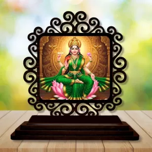 Car Desk/Table Top Goddess Lakshmi Wooden Photo Stand 3x4 Inches, Compact & Stylish Spiritual Display For Car, Home & Office (Pack Of 1) (F19832) Car Desk/Table Top Goddess Lakshmi Wooden Photo Stand 3x4 Inches, Compact & Stylish Spiritual Display For Car, Home & Office (Pack Of 1) (F19832)