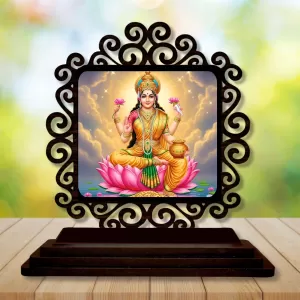 Car Desk/Table Top Goddess Lakshmi Wooden Photo Stand 3x4 Inches, Compact & Stylish Spiritual Display For Car, Home & Office (Pack Of 1) (F19833) Car Desk/Table Top Goddess Lakshmi Wooden Photo Stand 3x4 Inches, Compact & Stylish Spiritual Display For Car, Home & Office (Pack Of 1) (F19833)