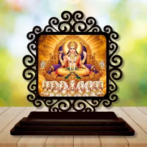 Car Desk/Table Top Lord Kubera Wooden Photo Stand 3x4 Inches, Compact & Stylish Spiritual Display For Car, Home & Office (Pack Of 1) (F19834) Car Desk/Table Top Lord Kubera Wooden Photo Stand 3x4 Inches, Compact & Stylish Spiritual Display For Car, Home & Office (Pack Of 1) (F19834)