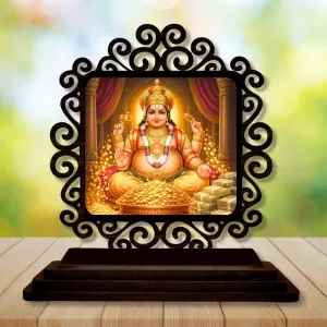 Car Desk/Table Top Lord Kubera Wooden Photo Stand 3x4 Inches, Compact & Stylish Spiritual Display For Car, Home & Office (Pack Of 1) (F19835) Car Desk/Table Top Lord Kubera Wooden Photo Stand 3x4 Inches, Compact & Stylish Spiritual Display For Car, Home & Office (Pack Of 1) (F19835)
