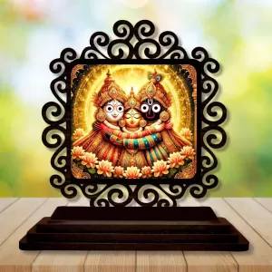 Car Desk/Table Top Lord Jagannath Wooden Photo Stand 3x4 Inches, Compact & Stylish Spiritual Display For Car, Home & Office (Pack Of 1) (F19853) Car Desk/Table Top Lord Jagannath Wooden Photo Stand 3x4 Inches, Compact & Stylish Spiritual Display For Car, Home & Office (Pack Of 1) (F19853)