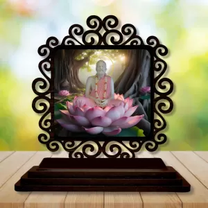 Car Desk/Table Top Ramkrishna Paramahamsa Wooden Photo Stand 3x4 Inches, Compact & Stylish Spiritual Display For Car, Home & Office (Pack Of 1) (F19854) Car Desk/Table Top Ramkrishna Paramahamsa Wooden Photo Stand 3x4 Inches, Compact & Stylish Spiritual Display For Car, Home & Office (Pack Of 1) (F19854)