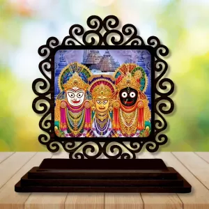 Car Desk/Table Top Lord Jagannath Wooden Photo Stand 3x4 Inches, Compact & Stylish Spiritual Display For Car, Home & Office (Pack Of 1) (F19865) Car Desk/Table Top Lord Jagannath Wooden Photo Stand 3x4 Inches, Compact & Stylish Spiritual Display For Car, Home & Office (Pack Of 1) (F19865)