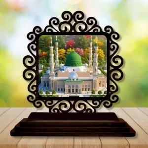 Car Desk/Table Top Mucca Masidh Wooden Photo Stand 3x4 Inches, Compact & Stylish Spiritual Display For Car, Home & Office (Pack Of 1) (F19878) Car Desk/Table Top Mucca Masidh Wooden Photo Stand 3x4 Inches, Compact & Stylish Spiritual Display For Car, Home & Office (Pack Of 1) (F19878)