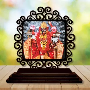Car Desk/Table Top Kali Matha Wooden Photo Stand 3x4 Inches, Compact & Stylish Spiritual Display For Car, Home & Office (Pack Of 1) (F19894) Car Desk/Table Top Kali Matha Wooden Photo Stand 3x4 Inches, Compact & Stylish Spiritual Display For Car, Home & Office (Pack Of 1) (F19894)