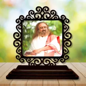 Car Desk/Table Top Sri Sri Ravi Shankar Wooden Photo Stand 3x4 Inches, Compact & Stylish Spiritual Display For Car, Home & Office (Pack Of 1) (F19920) Car Desk/Table Top Sri Sri Ravi Shankar Wooden Photo Stand 3x4 Inches, Compact & Stylish Spiritual Display For Car, Home & Office (Pack Of 1) (F19920)