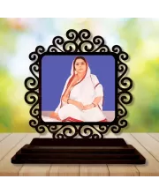 Car Desk/Table Top Baroma  Wooden Photo Stand  3x4 Inches, Compact & Stylish Spiritual Display For Car, Home & Office (Pack Of 1) (F19924)