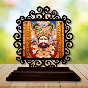 Car Desk/Table Top Khatu Shyam Wooden Photo Stand 3x4 Inches, Compact & Stylish Spiritual Display For Car, Home & Office (Pack Of 1) (F19942) Car Desk/Table Top Khatu Shyam Wooden Photo Stand 3x4 Inches, Compact & Stylish Spiritual Display For Car, Home & Office (Pack Of 1) (F19942)