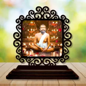 Car Desk/Table Top Ramakrishna Paramahamsa Wooden Photo Stand 3x4 Inches, Compact & Stylish Spiritual Display For Car, Home & Office (Pack Of 1) (F19946) Car Desk/Table Top Ramakrishna Paramahamsa Wooden Photo Stand 3x4 Inches, Compact & Stylish Spiritual Display For Car, Home & Office (Pack Of 1) (F19946)