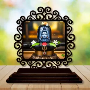 Car Desk/Table Top Lord Shiva Wooden Photo Stand 3x4 Inches, Compact & Stylish Spiritual Display For Car, Home & Office (Pack Of 1) (F19961) Car Desk/Table Top Lord Shiva Wooden Photo Stand 3x4 Inches, Compact & Stylish Spiritual Display For Car, Home & Office (Pack Of 1) (F19961)