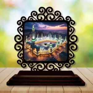 Car Desk/Table Top Mucca Masid Wooden Photo Stand 3x4 Inches, Compact & Stylish Spiritual Display For Car, Home & Office (Pack Of 1) (F19969) Car Desk/Table Top Mucca Masid Wooden Photo Stand 3x4 Inches, Compact & Stylish Spiritual Display For Car, Home & Office (Pack Of 1) (F19969)