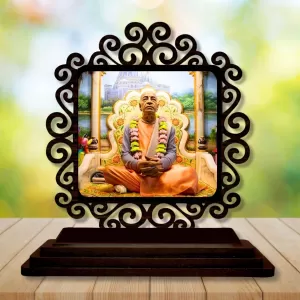 Car Desk/Table Top Bhaktivedanta Swami Prabhupada Wooden Photo Stand 3x4 Inches, Compact & Stylish Spiritual Display For Car, Home & Office (Pack Of 1) (F20004) Car Desk/Table Top Bhaktivedanta Swami Prabhupada Wooden Photo Stand 3x4 Inches, Compact & Stylish Spiritual Display For Car, Home & Office (Pack Of 1) (F20004)