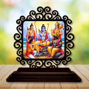 Car Desk/Table Top Lord Rama And Lakshmana And Hanuman Wooden Photo Stand 3x4 Inches, Compact & Stylish Spiritual Display For Car, Home & Office (Pack Of 1) (F20015) Car Desk/Table Top Lord Rama And Lakshmana And Hanuman Wooden Photo Stand 3x4 Inches, Compact & Stylish Spiritual Display For Car, Home & Office (Pack Of 1) (F20015)