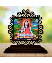 Car Desk/Table Top  Guru Gorakhnath  Wooden Photo Stand  3x4 Inches, Compact & Stylish Spiritual Display For Car, Home & Office (Pack Of 1) (F20018)