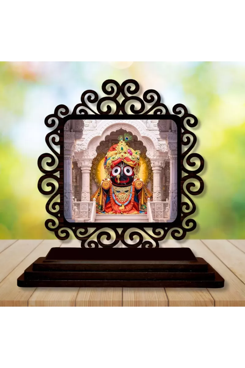 Car Desk/Table Top  Guru Gorakhnath  Wooden Photo Stand  3x4 Inches, Compact & Stylish Spiritual Display For Car, Home & Office (Pack Of 1) (F20019)