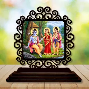 Car Desk/Table Top Lord Rama And Lakshmana And Seetha Wooden Photo Stand 3x4 Inches, Compact & Stylish Spiritual Display For Car, Home & Office (Pack Of 1) (F20030) Car Desk/Table Top Lord Rama And Lakshmana And Seetha Wooden Photo Stand 3x4 Inches, Compact & Stylish Spiritual Display For Car, Home & Office (Pack Of 1) (F20030)